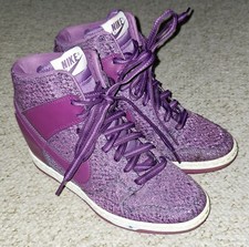 Nike Dunk SKY HI TXT Purple Wedge Trainers UK 5 RARE VINTAGE 2013 90s 00s Womens