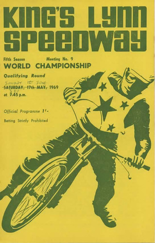 King lynn speedway - speedway, programme