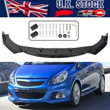Glossy Front Bumper Chin Lip Spoiler Splitter Body Kit For Vauxhall Corsa VXR #F