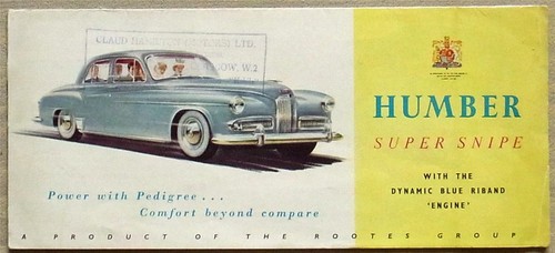 Humber super snipe car - super,