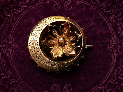 Biedermeier brooch flower - biedermeier, brooch-flower
