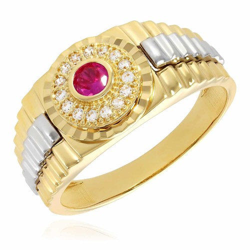 14k gold red - red, cz