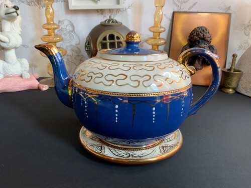 Blue glaze brown - blue, betty
