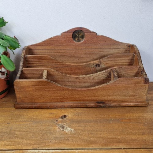 Vintage wooden letter rack - vintage,