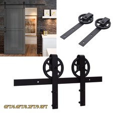 Carbon steel Sliding Barn Door Kit Wood Door Hardware Track System Closet Set