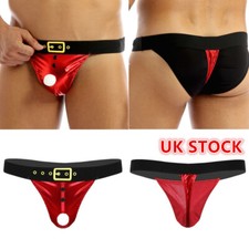 Freebily Sexy Men Christmas Santa Low Rise Briefs Cosplay Thongs Xmas Underwears