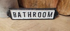 New Vintage RETRO BATHROOM Cast iron BATHROOM signs. French Farmhouse Rustic