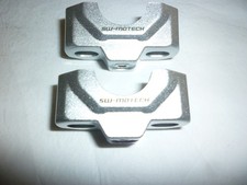 SW MOTECH HANDLE BAR RISERS, 22mm HANDLEBAR, 20mm RISE SILVER, UNIVERSAL FITMENT