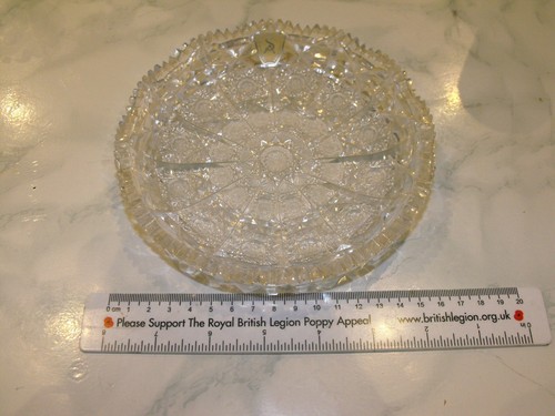 Cut crystal sweet bowl - cut, hand