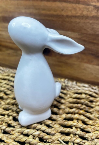 White springtime easter bunny - white,