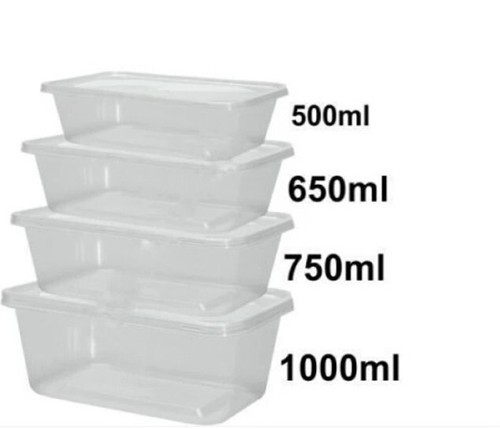Clear plastic food containers - clear,