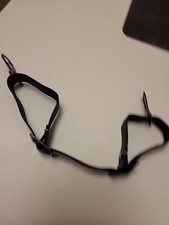 Black leather strap on field