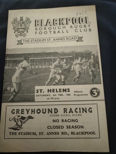 Vintage rugby league programme - vintage,