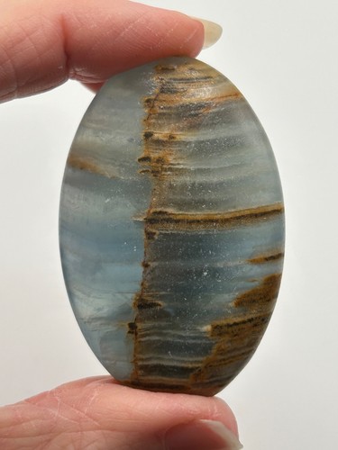Blue onyx palm stone - blue,
