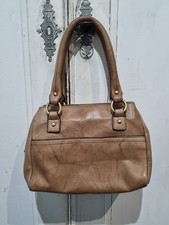 Tan leather handbag from