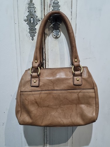 Tan leather handbag - , from