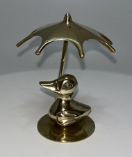 Vtg Solid Brass Duck With