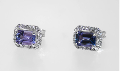 18k white gold tanzanite and - tanzanite,