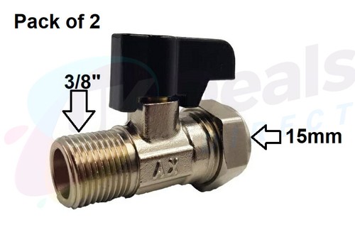 15mm lever male flat - x, 3/8"