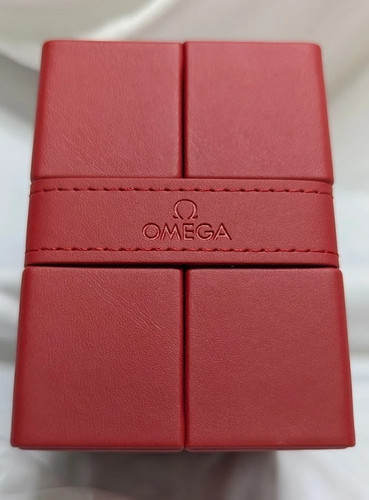 Omega red leather watch - omega,