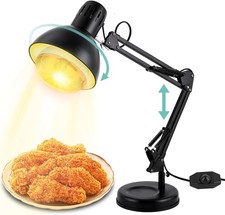 Food Warming Lamp 250W Adjustable Heat Light 360° Rotatable for Kitchen Buffet