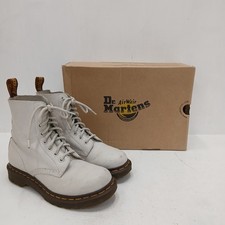 Dr Martens Pascal Boots Womens Size UK 4 EUR 37 White Leather RMF30-CAP