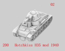3D Printed 1/72 French Hotchkiss H35 mod 1940 Light Tank Unpainted Model Kit-2
