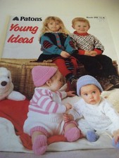 Vintage knitting pattern book Patons, Young Ideas, 30 designs for babies/toddler