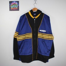 Vintage Lotto Track Jacket Mens L Navy Detachable Sleeves Reflective 90s Zip