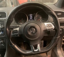 VW GOLF MK6 GTI GTD R 2008-2013 FLAT BOTTOM PADDLE SHIFT STEERING WHEEL & A BAG