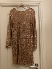 Next Outlet Gold Sequin Dress Size 10, Brand New With Tags On, Unwanted Gift