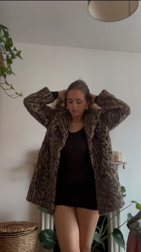 Vintage leopard print faux - vintage,