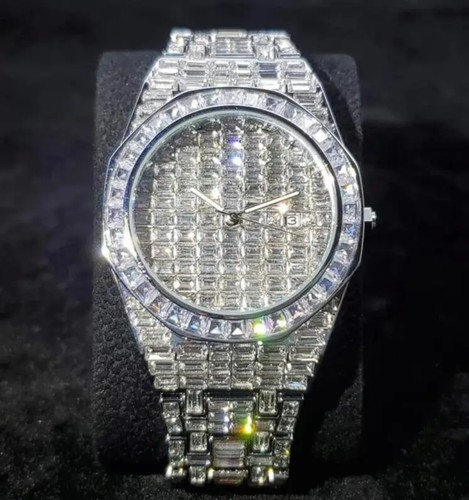 Men bling out iced baguette - iced,