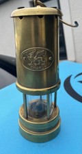 Classic Vintage Welsh Mining Lamp Wales Brass 8.5” Large Working Nedd Products
