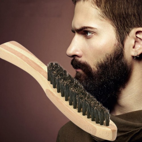 Practical wooden beard comb - wooden,