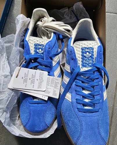 Mens new adidas blue suede - mens,