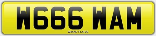 W666 wam number - plate, wigwam