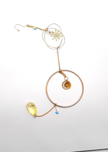 Beaded suncatcher yellow - -,