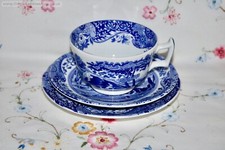 Superb Spode China Blue Italian Set Tea Cup Saucer Plate