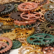 100g DIY Watch Parts Steampunk Jewellery Art Craft Cyberpunk Cogs Gears Charms