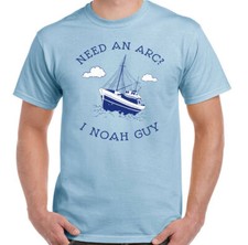 Sailing T-Shirt Sailor Need an Arc Mens Funny Narrow Boat Yacht Barge Atheist