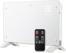 DONYER POWER 1500W Convector Heater Glass Front Ultra Thin No Remote