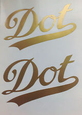 DOT motorcycle tank decals