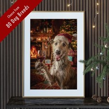 Funny Dog Christmas Wall Art