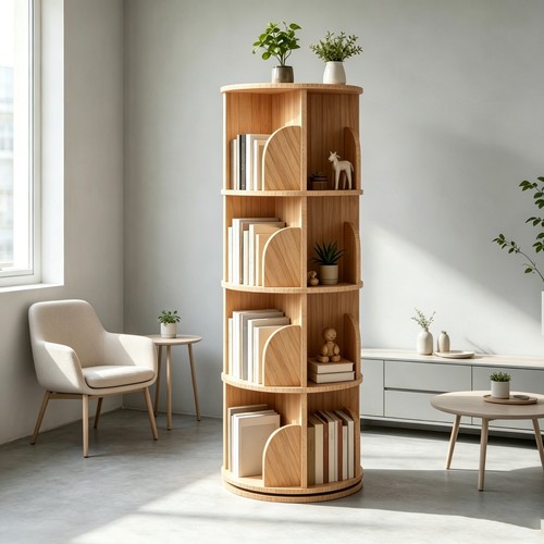 Tier rotating bookshelf - 2/3/4-tier,