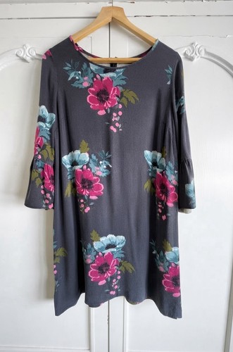 Joules navy floral dress 14 - navy,