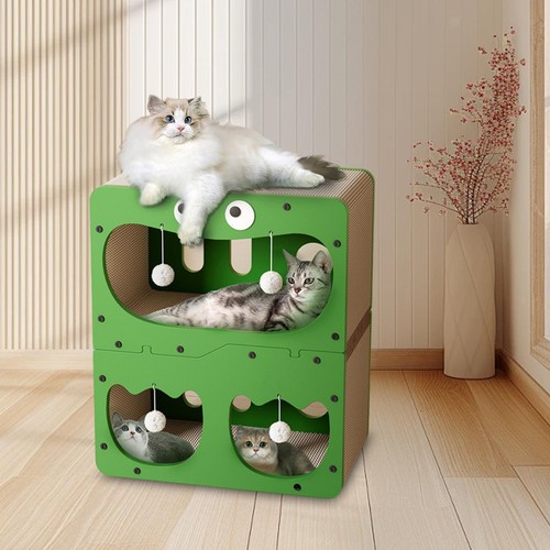 Cardboard cat house layer - house,