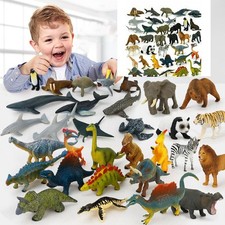 12X Animal Model Plastic Figures Jungle Wild Ocean Zoo Animal Playset Toys