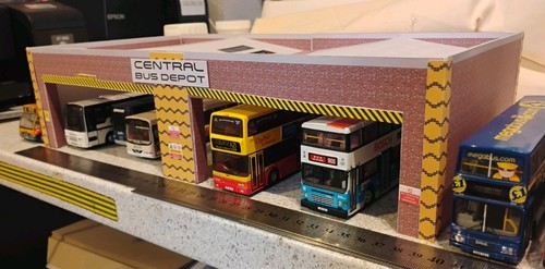 Scale bus garage depot - bus,