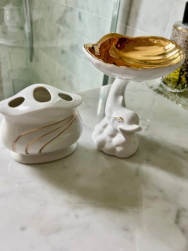 Vintage toothbrush holder - vintage, soap
